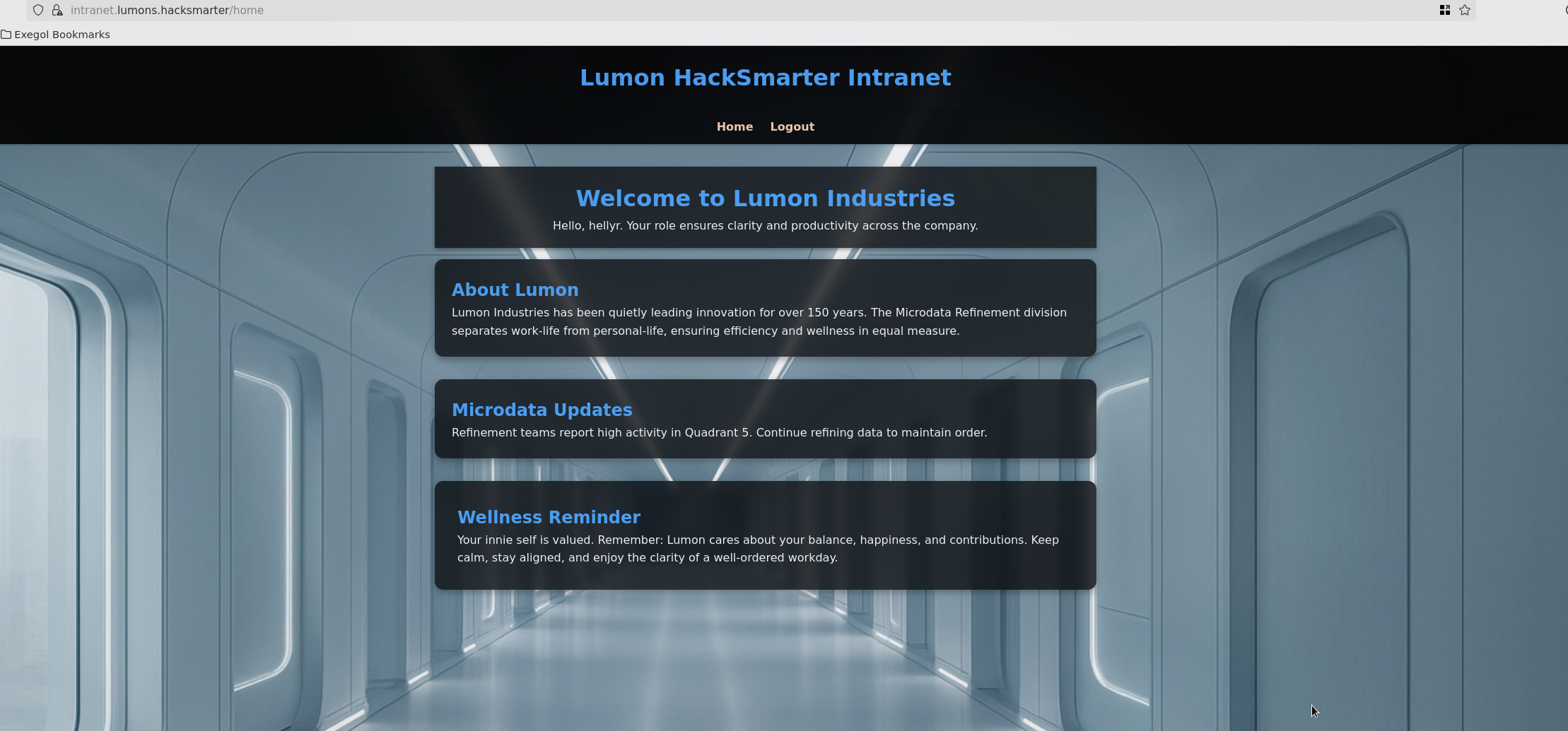 Lumon Intranet Home